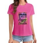 Gildan T-Shirt Women Today Attitude Brought To You By Coffee And Sarcasm