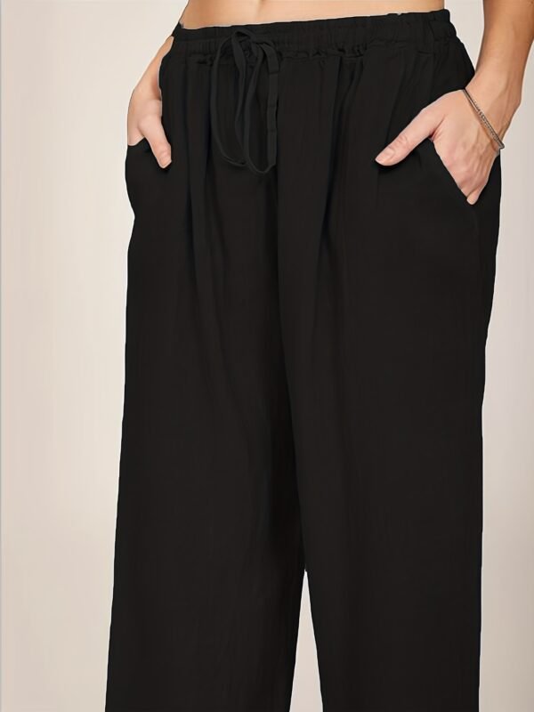 Women's Clothing Solid Loose Palazzo Pants  Casual Every Day Pants