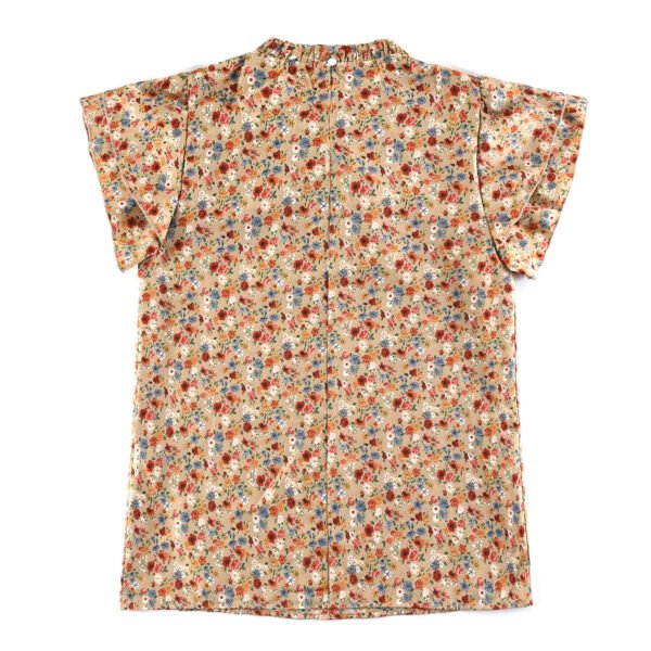 Spring and summer 2023 women's loose casual top floral round neck shirt women