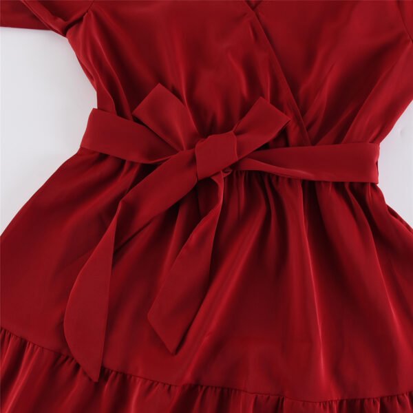 Large casual dress red women's dress