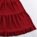 Large casual dress red women's dress