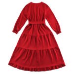 Large casual dress red women's dress