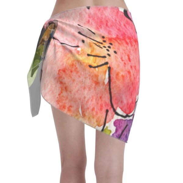 Women Short Sarongs Beach Wrap flower