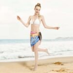 Women Short Sarongs Beach Wrap flower