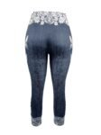 Women's Clothing Butterfly & Denim Print Skinny Leggings  Stretchy High Waist Lifting Yoga Leggings